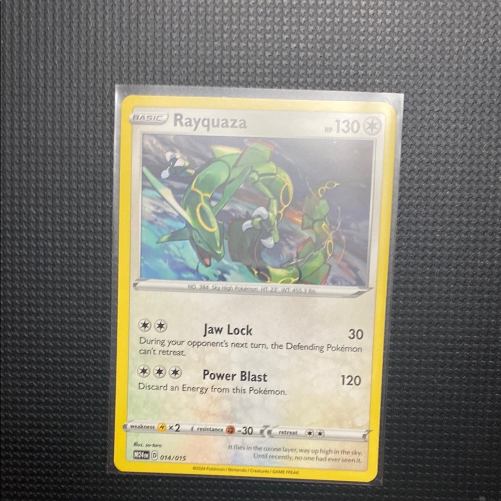 Pokémon Rayquaza Holo Trading Card - Green/Yellows